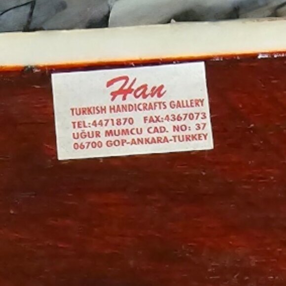 TURKISH MOSAIC MOTHER OF PEARL Vintage Jewelry Box - Picture 8 of 8